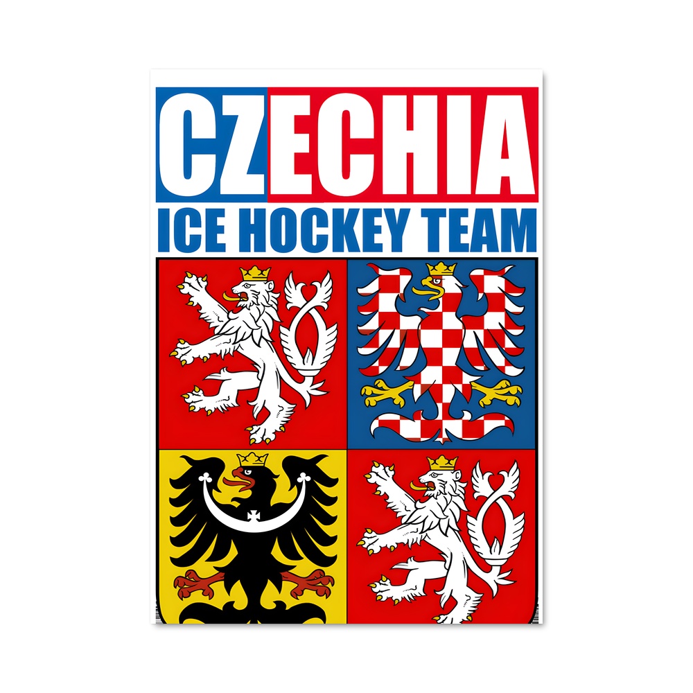 Poster Fierté Tchèque – affiche Hockey sur glace